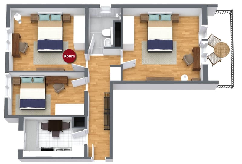 Möbliertes Zimmer in modernisierter Wohnung an top Lage (9)