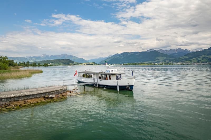 Historisches Fahrgastschiff mit Bootsplatz am Zürichsee (5)