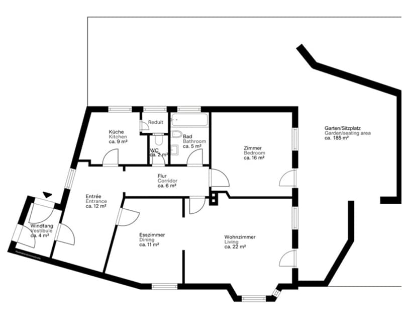 NEU! 1-Bedroom-Apartment mit Gartenterrasse am Zürichberg (19)