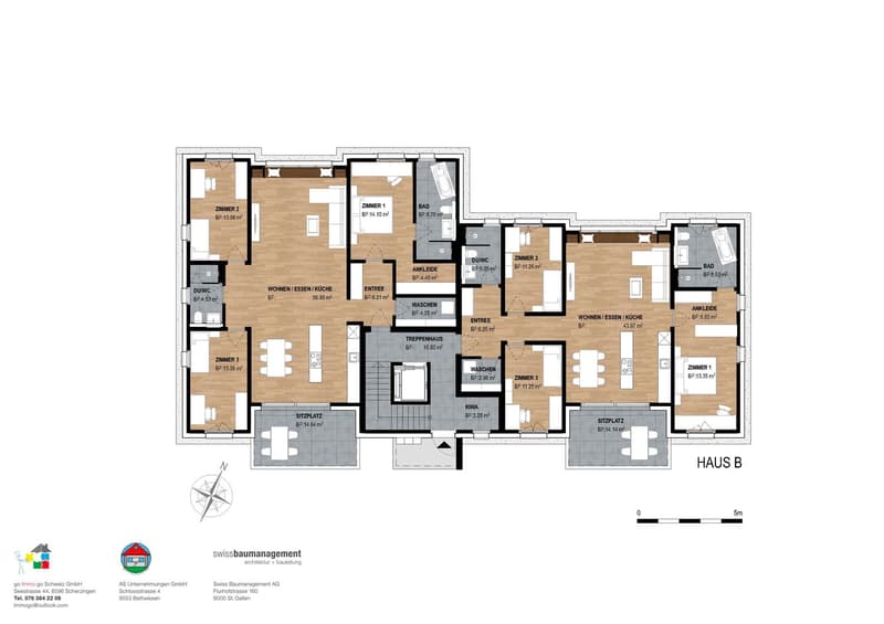 3.5 Zimmer Parterre Wohnung in Untereggen Haus A Ost (8)