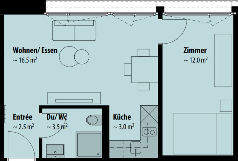 Moderne Single-Wohnung mit Frühlingsrabatt (7)
