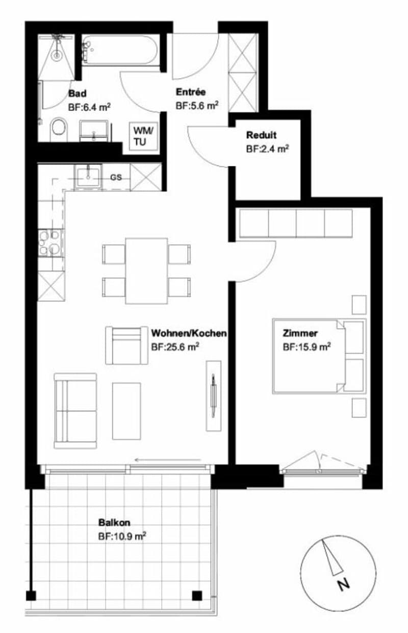 Exquisite 2.5 Zimmerwohnung am See (7)