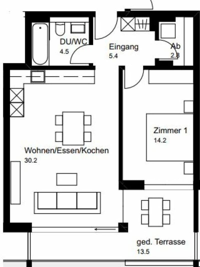 Neuwertige 2.5 Zimmer-Wohnung (8)