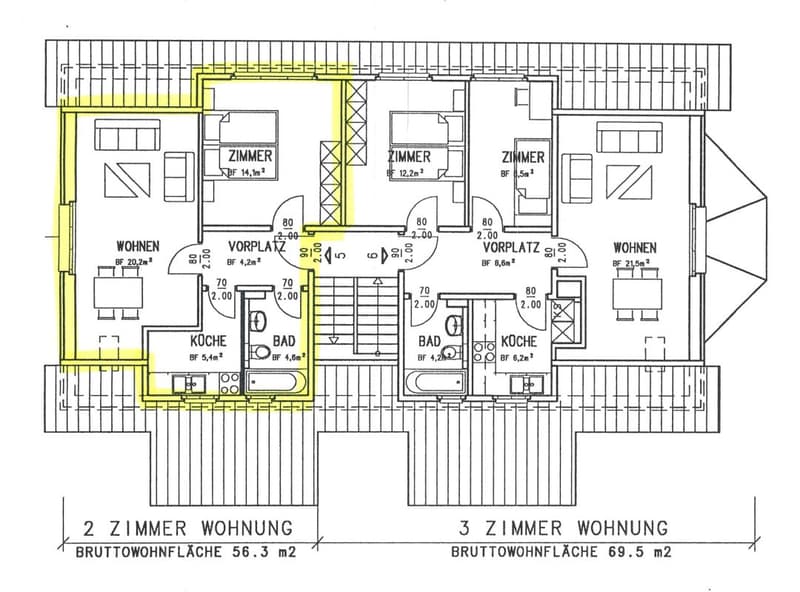 Schöne 2.5 Zimmer-Dachwohnung an guter Lage (10)