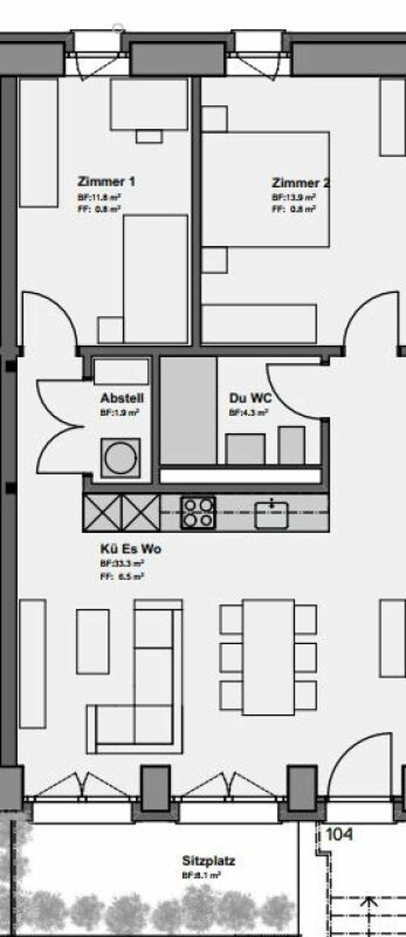 Moderne 3.5 Zimmer-Wohnung (8)