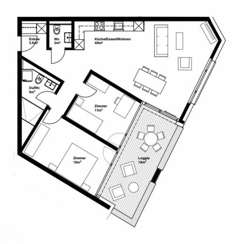 Schöne helle Wohnung (9)