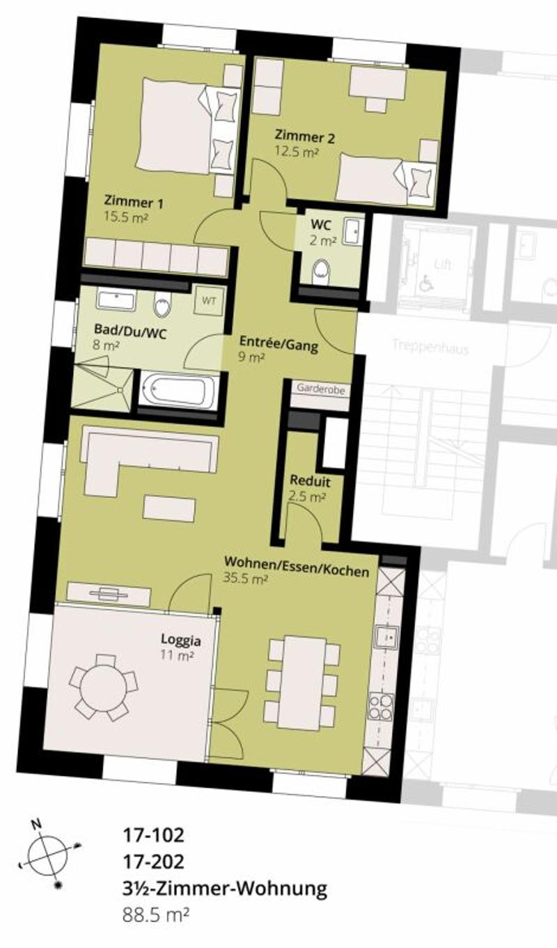 Modern 3.5 Zimmer Wohnung (15)