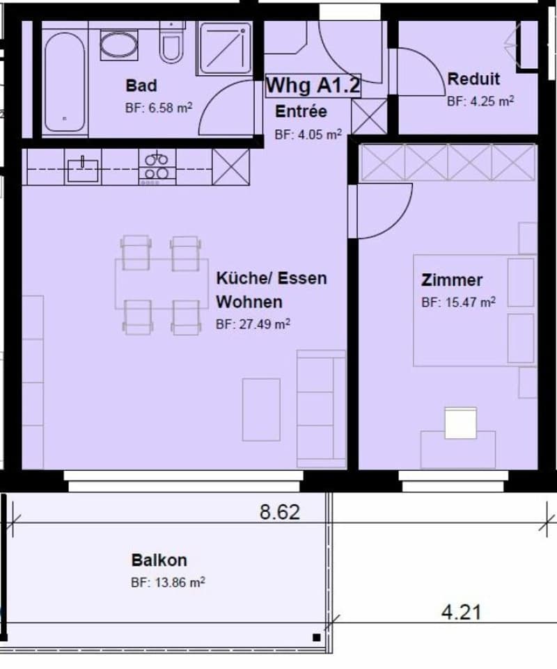 Zeihen / 2.5 Zimmer Wohnung A 1.2 (6)
