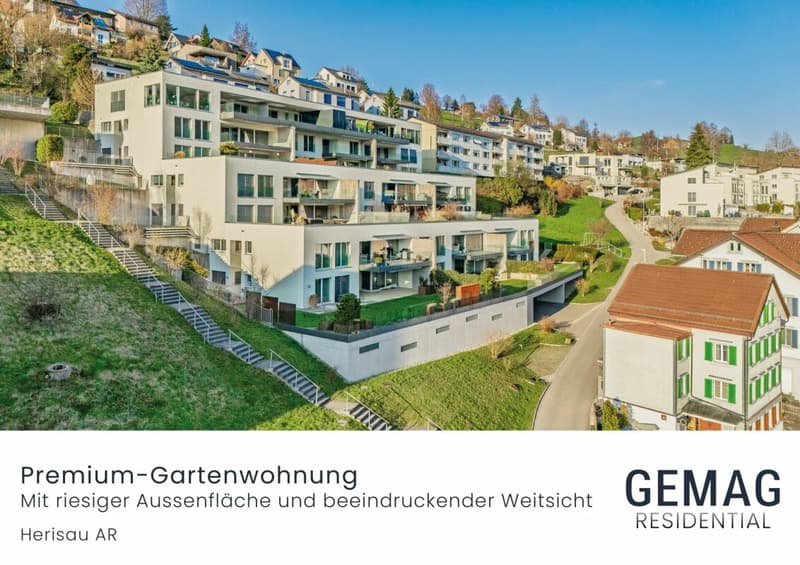 Premium-Gartenwohnung mit riesiger Aussenfläche und Weitsicht (1)