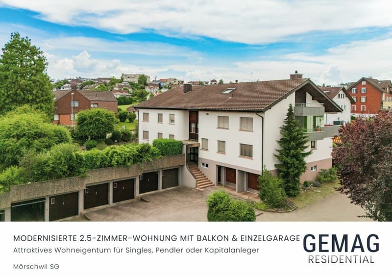 Modernisierte 2.5-Zimmer-Wohnung mit Balkon & Einzelgarage (1)