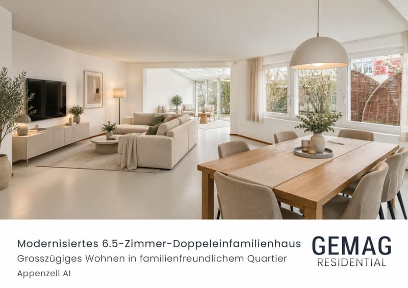 Grosses 6.5-Zimmer-Doppeleinfamilienhaus an bevorzugter Wohnlage - modernisiert und sofort bezugsbereit (1)
