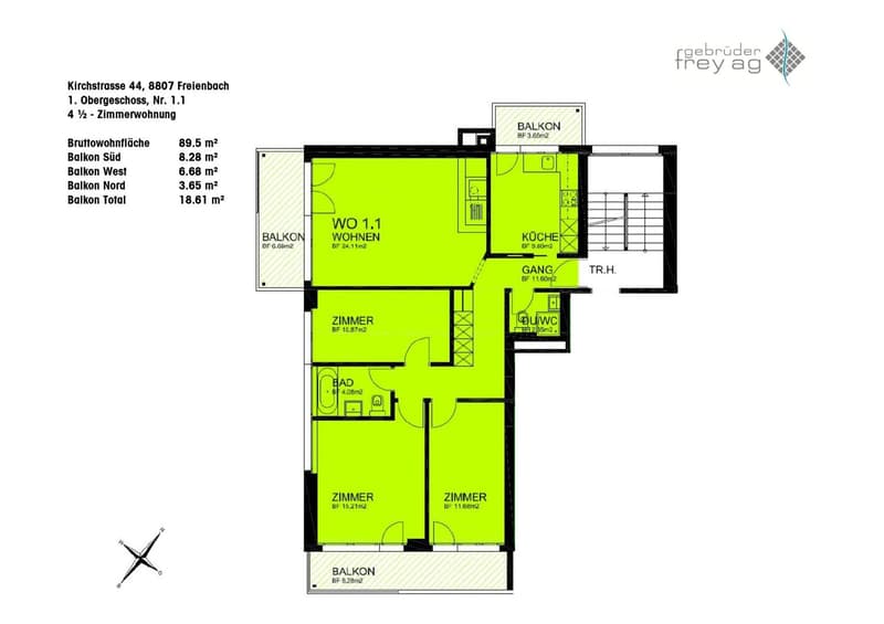 gemütliche 4.5 - Zimmerwohnung an zentraler Lage im steuergünstigen Freienbach (10)