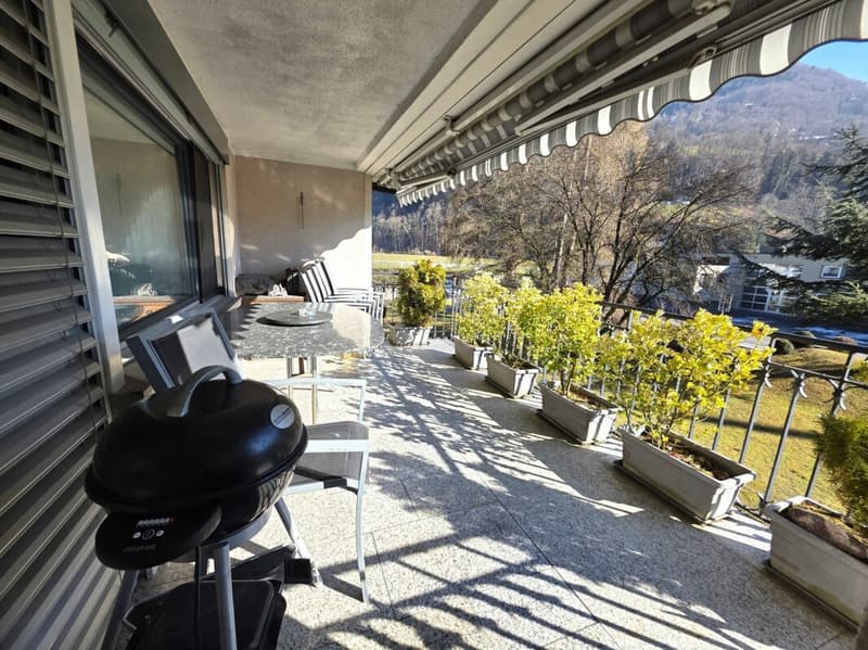 Südbalkon (12 m2 - Zugang von Küche)