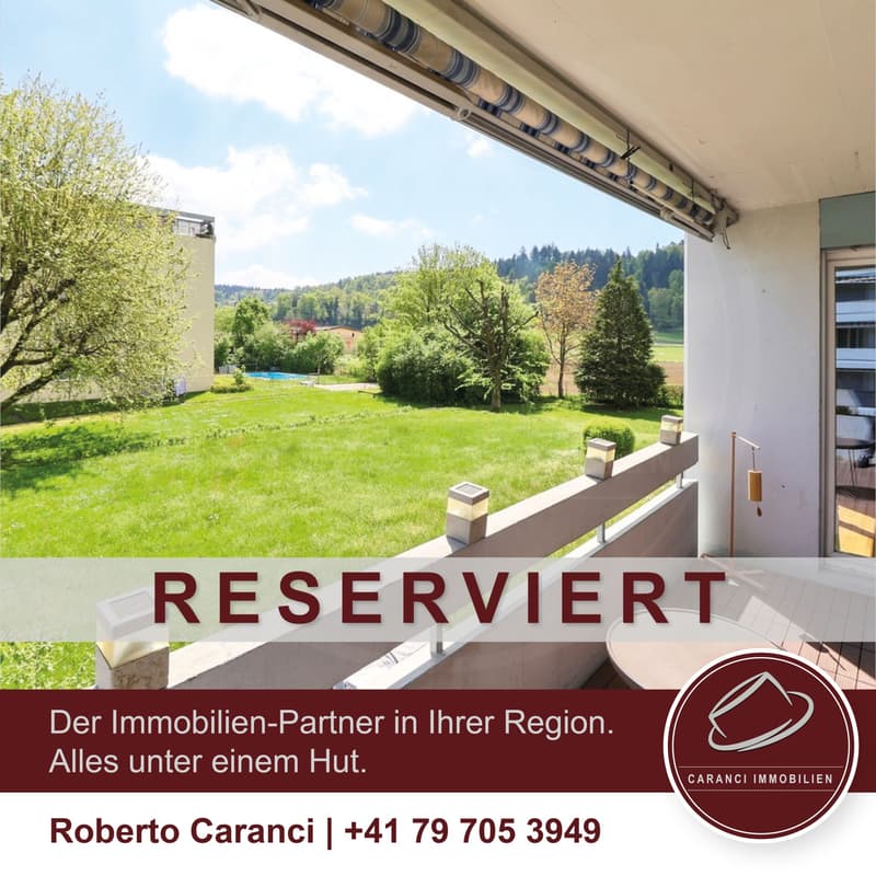 RESERVIERT -  1.5-Zimmer-Wohnung mit Balkon und Blick ins Grüne! (1)