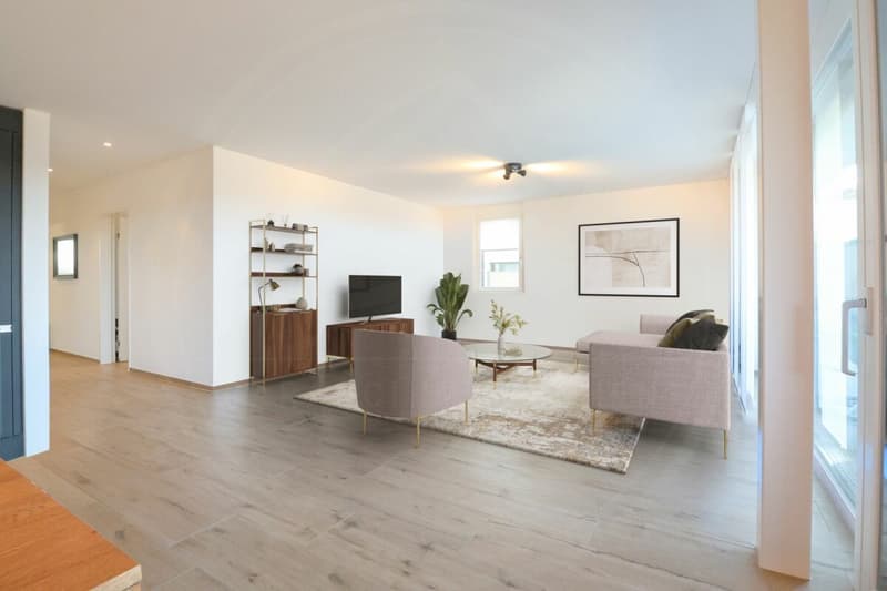 Zeitloses Design: Luxuriöse 4.5-Zimmer-Wohnung mit hochwertiger Austattung