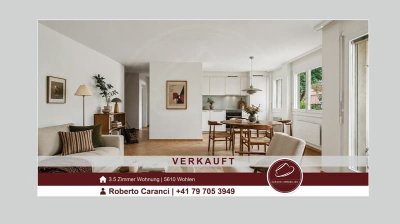 VERKAUFT: Stylisch renovierte 3½-Zimmer-Wohnung mit Balkon und grünem Ausblick (1)