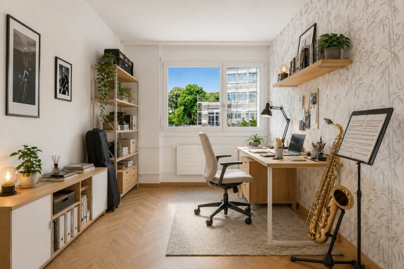 Stylisch renovierte 3½-Zimmer-Wohnung mit Balkon und grünem Ausblick (9)