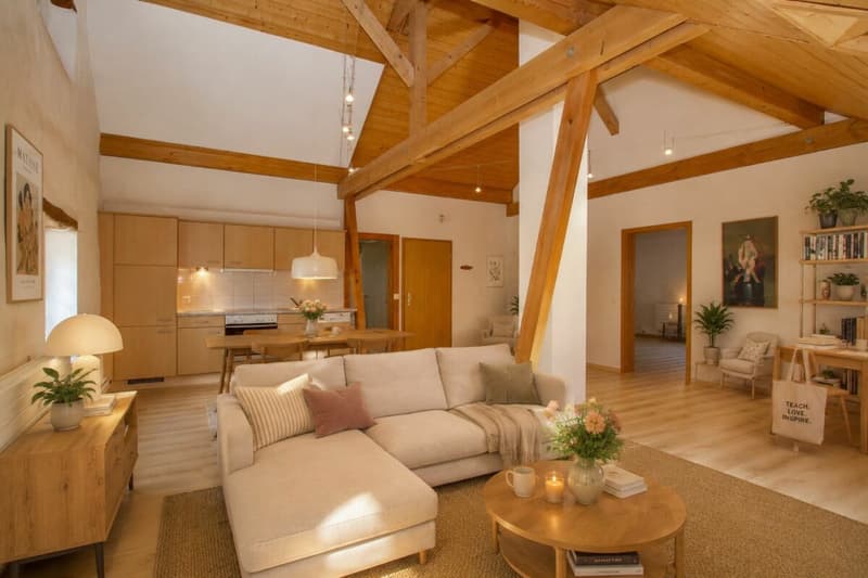 Ein Zuhause mit Charme - 3-Zimmer-Dachwohnung in Wohlenschwil (2)