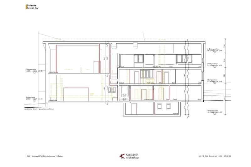 Umbauprojekt Mehrfamilienhaus, 5 WHG, Wohnfläche 690 m², GF 842 m², ländlich, 16 Km nach Aarau (13)