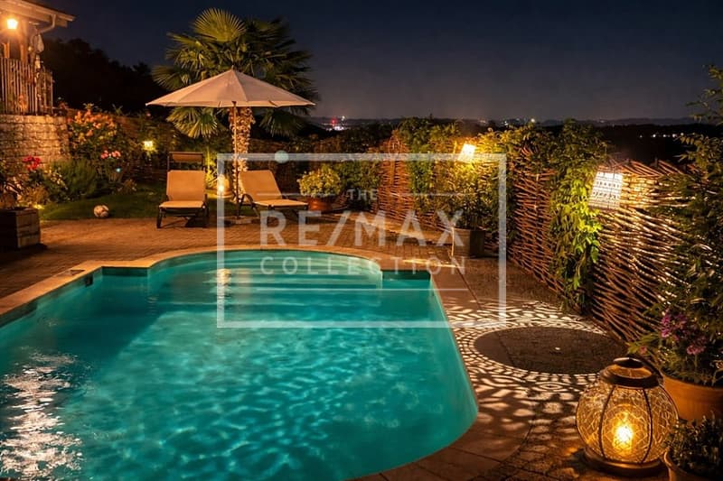 6.5++ Zi-Landhaus, WF 210 m², terrassierte Gartenanlage, Pool, Pergola, 760 m² GF, Panoramaweitsicht (9)