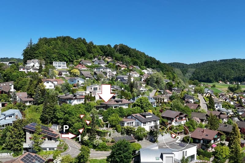 3 REFH, nähe Aarau, A1/A2 Kreuz Mittelland, Villen-Hanglage, Weitsicht, Parz. ab 333 m², Lift UG/EG (13)