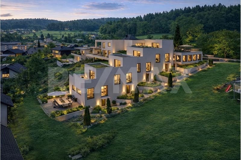 Nähe A1 und Lenzburg, 4 REFH, Hanglage mit Weitsicht, Penthouse-Attikazimmer, Terrasse und Garten (1)