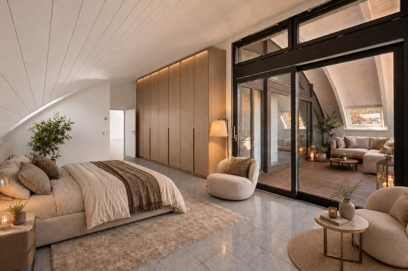 exklusives 3.5 - 5.5 Zi-Attika-Penthouse 246 m² NWF, 4 Terrassen, im Zentrum, 3 Doppelgaragen, Lift, (2)