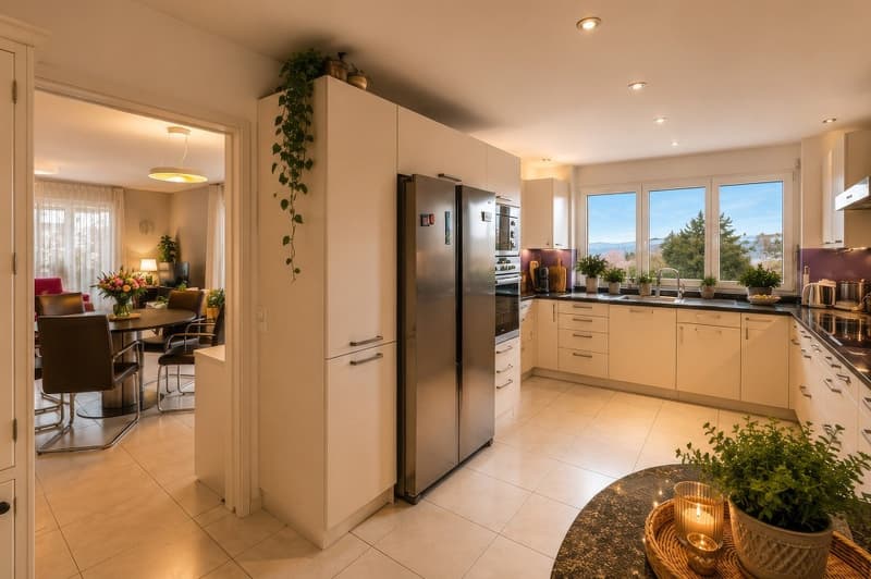 5½ Zi-Wohnung, Lift, Tiefgaragenplatz inklusive, Seesicht, verglaster Balkon, grosse Küche (10)