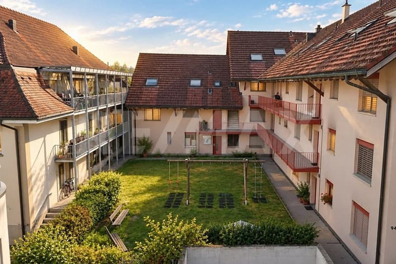 Charmante 3.5-Zimmer-Dachwohnung mit Cheminée und Balkon in Kölliken (10)