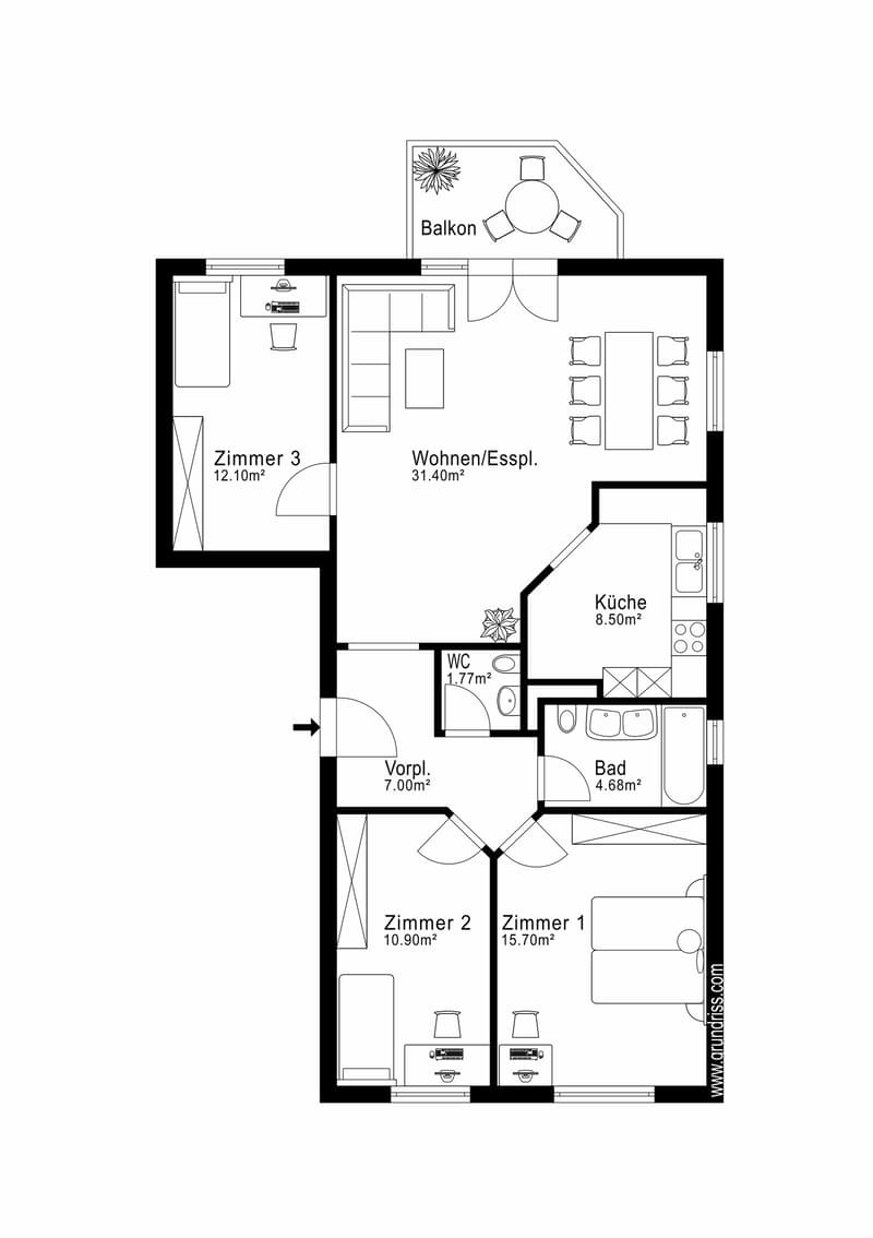 3.5-Zimmer-Wohnung mit Potential an zentraler Lage (23)