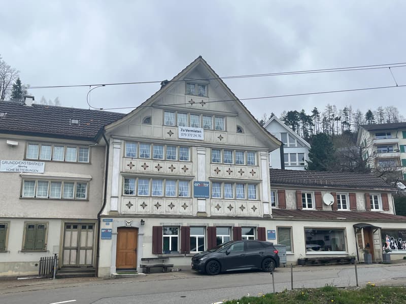 Einzigartiges Wohn- und Geschäftshaus an zentraler Lage in Teufen AR