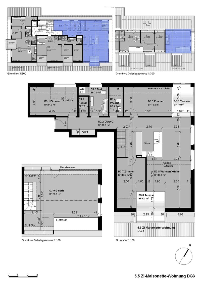 Helle, grosszügige 5½ Zi Maisonette -Wohnung (DG3) (2)