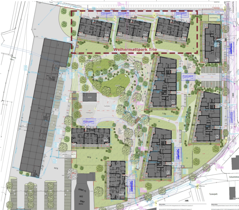 Progetto di costruzione nuovo Weihermattpark Trio (10)