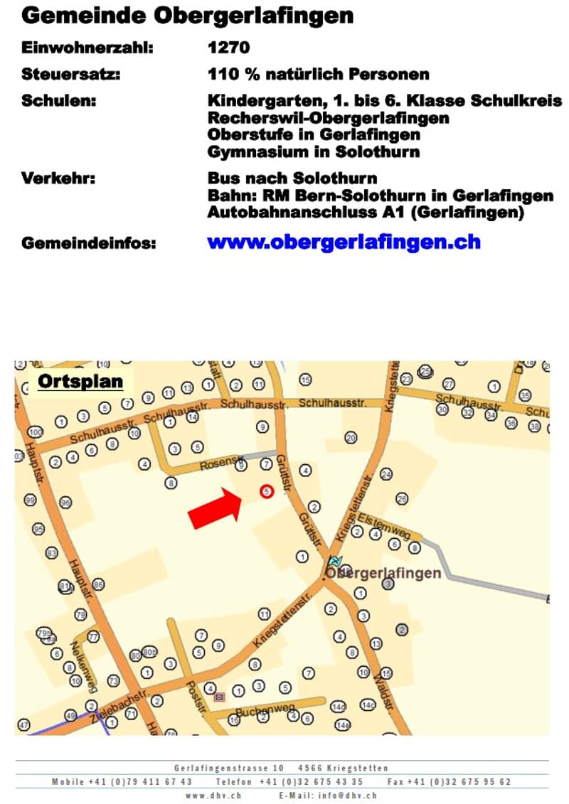 Bauland in ruhiger Lage – Grüttstrasse 5, Obergerlafingen (2)