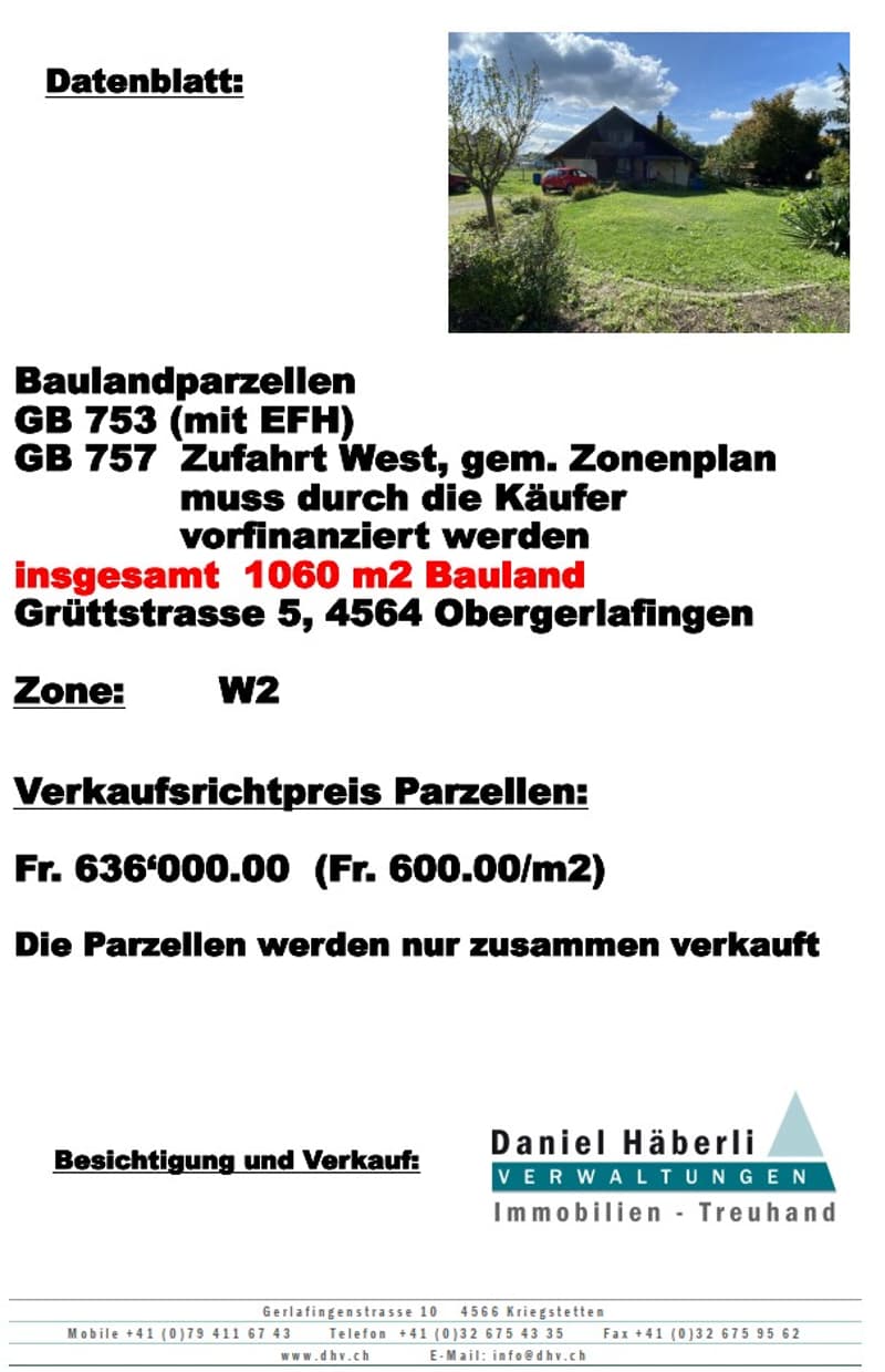 Bauland in ruhiger Lage – Grüttstrasse 5, Obergerlafingen (13)