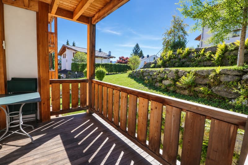 Aussicht Balkon bei Essplatz