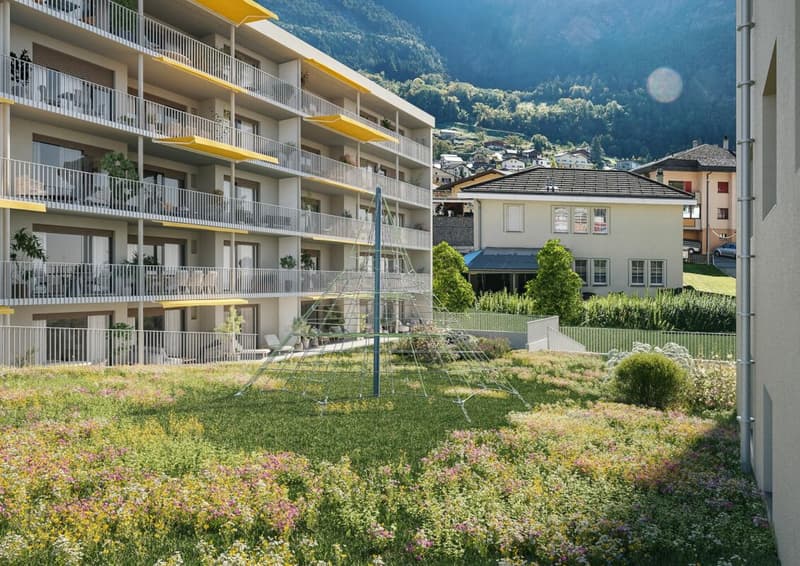 Moderne 2.5-Zimmer-Neubauwohnung - komfortabel, nachhaltig und zentral in Visp (3)