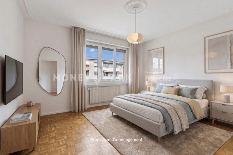 Appartement transformable en 3.5 pièces, actuellement aménagé en 4.5 pièces, au centre de Lausanne. (6)