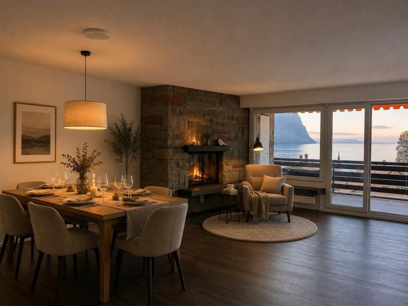 EXKLUSIVE 3.5 ZIMMER WOHNUNG MIT UNVERBAUBARER SEE- UND BERGSICHT (4)