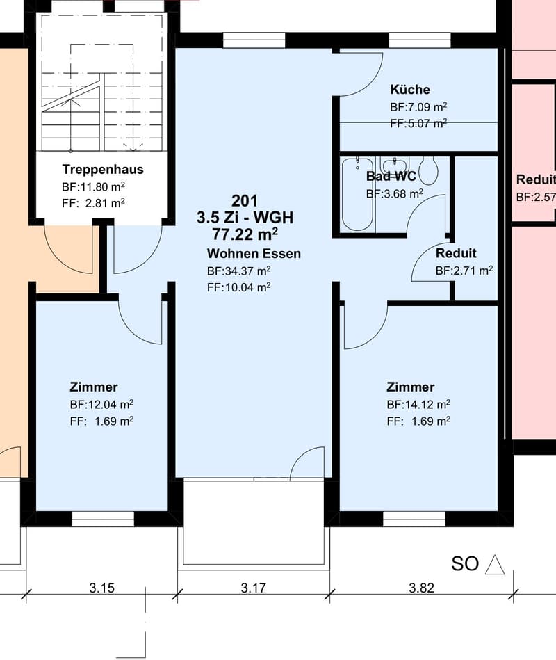 Schöne, neu umgebaute, gemütliche 3.5-Zimmer-Wohnung mit Balkon in Wetzikon (10)