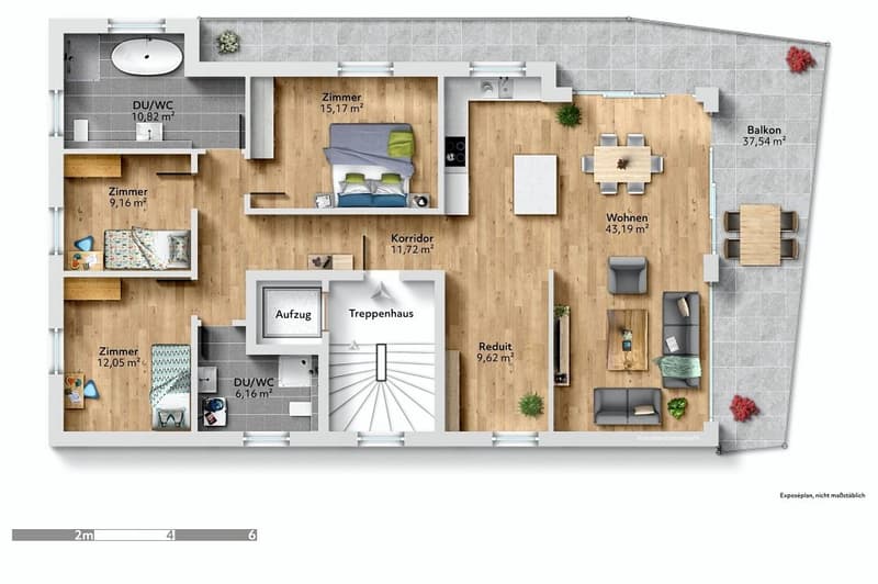 Appartamento nuovo di 4,5 locali con vista sul lago e le montagne (3)