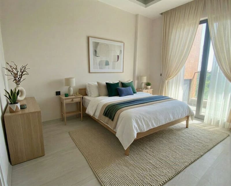 Bright, sunny 3-room apartment with a wide view to the sea in Alanya (4)