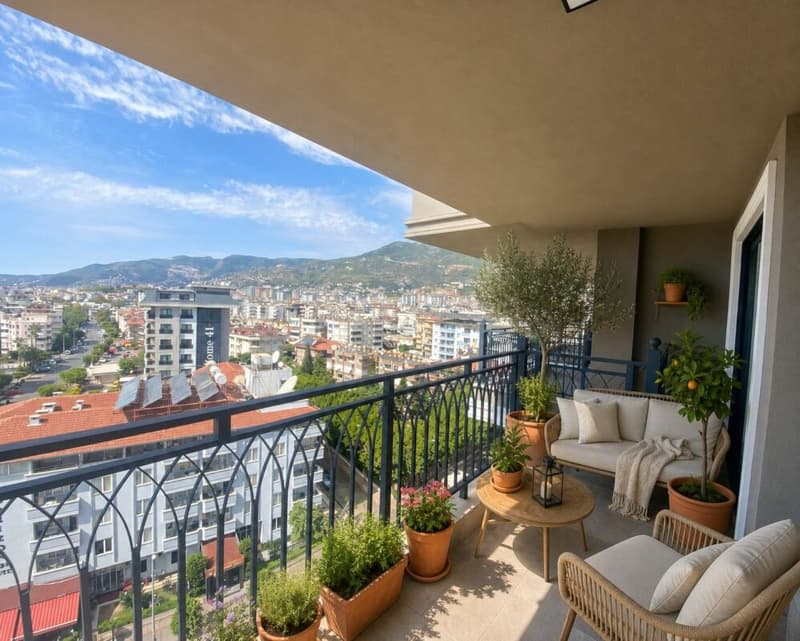 MODERN 3-ROOM MAISONETTE APARTMENT ONLY 200 METERS FROM THE SEA IN ALANYA OBA (3)