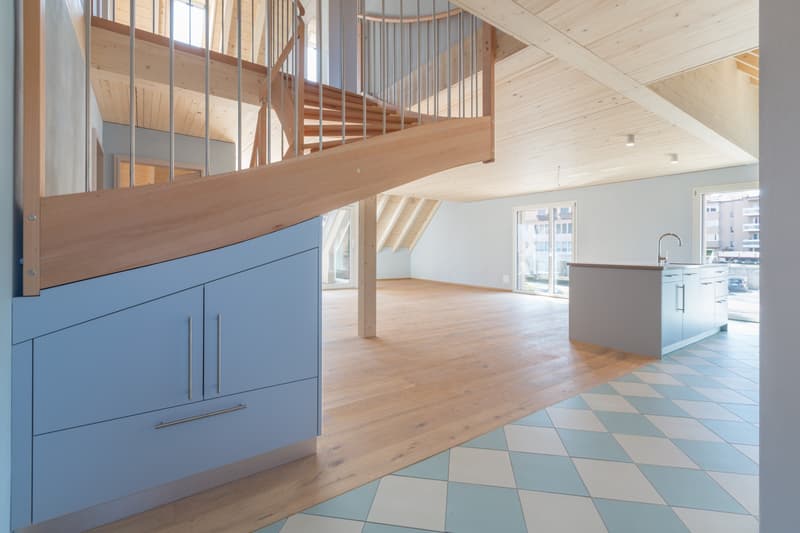 Moderne, lichtdurchflutete Dachwohnung mit Balkon in zentraler Lage in (3)