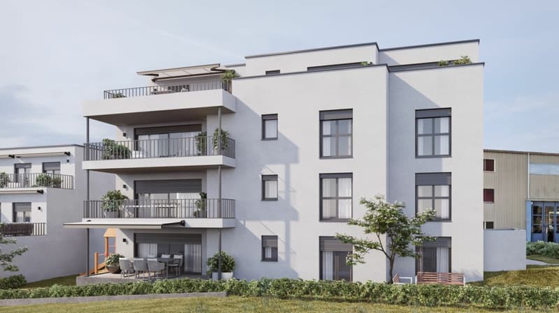 3½ Zimmer Wohnung mit Terrasse: Neubau mit Blick ins Grüne (8)