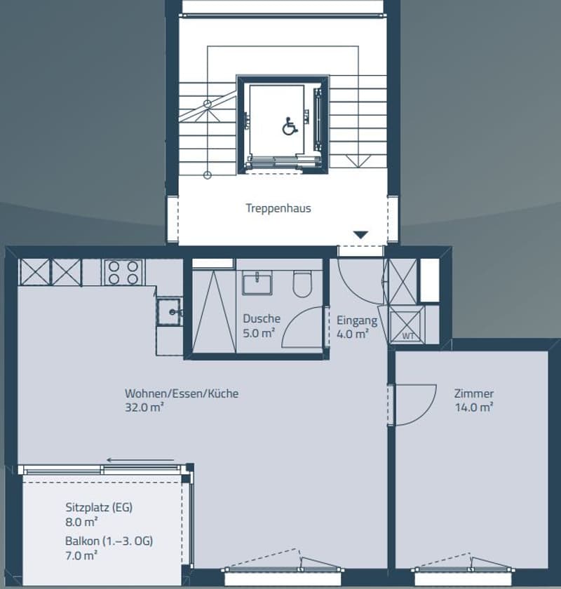 Top 2.5-Zimmer-Wohnung an ruhiger Lage - Sonniges Wohnen am Bach (8)