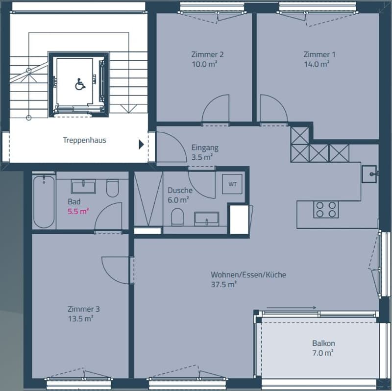 Top 4.5-Zimmer-Wohnung an ruhiger Lage - Sonniges Wohnen am Bach, "Bachmatte" (10)