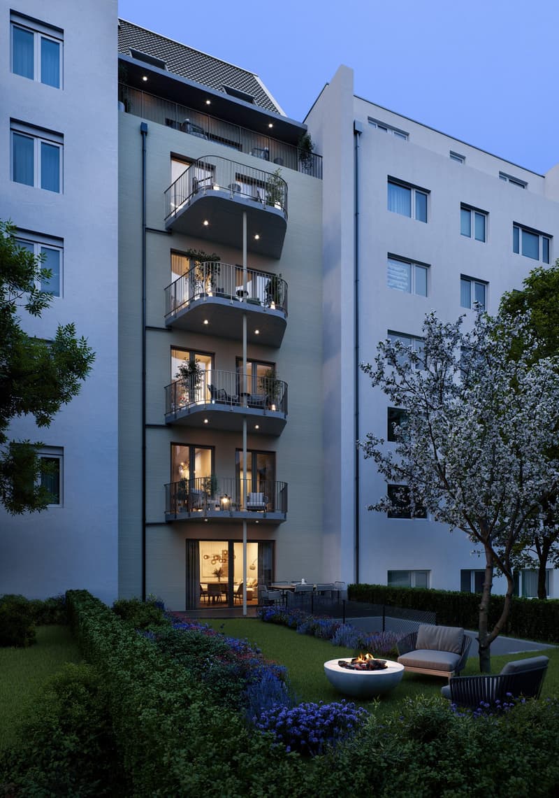 Neubau - exklusive 1.5-Zimmer-Wohnung mit eigenem Garten mitten im Gundeli (1)