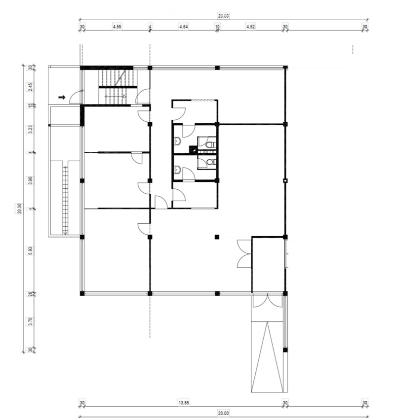 One living room, one kitchen, one bedroom, one bathroom, one balcony
