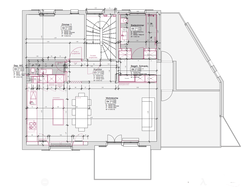 Living room, kitchen, 3 bedrooms, 2 bathrooms, balcony, storage room, entrance hall